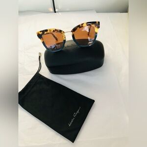 Like new salvatore Ferragamo Tokyo Havana Square Sunglasses SF886S 287 48